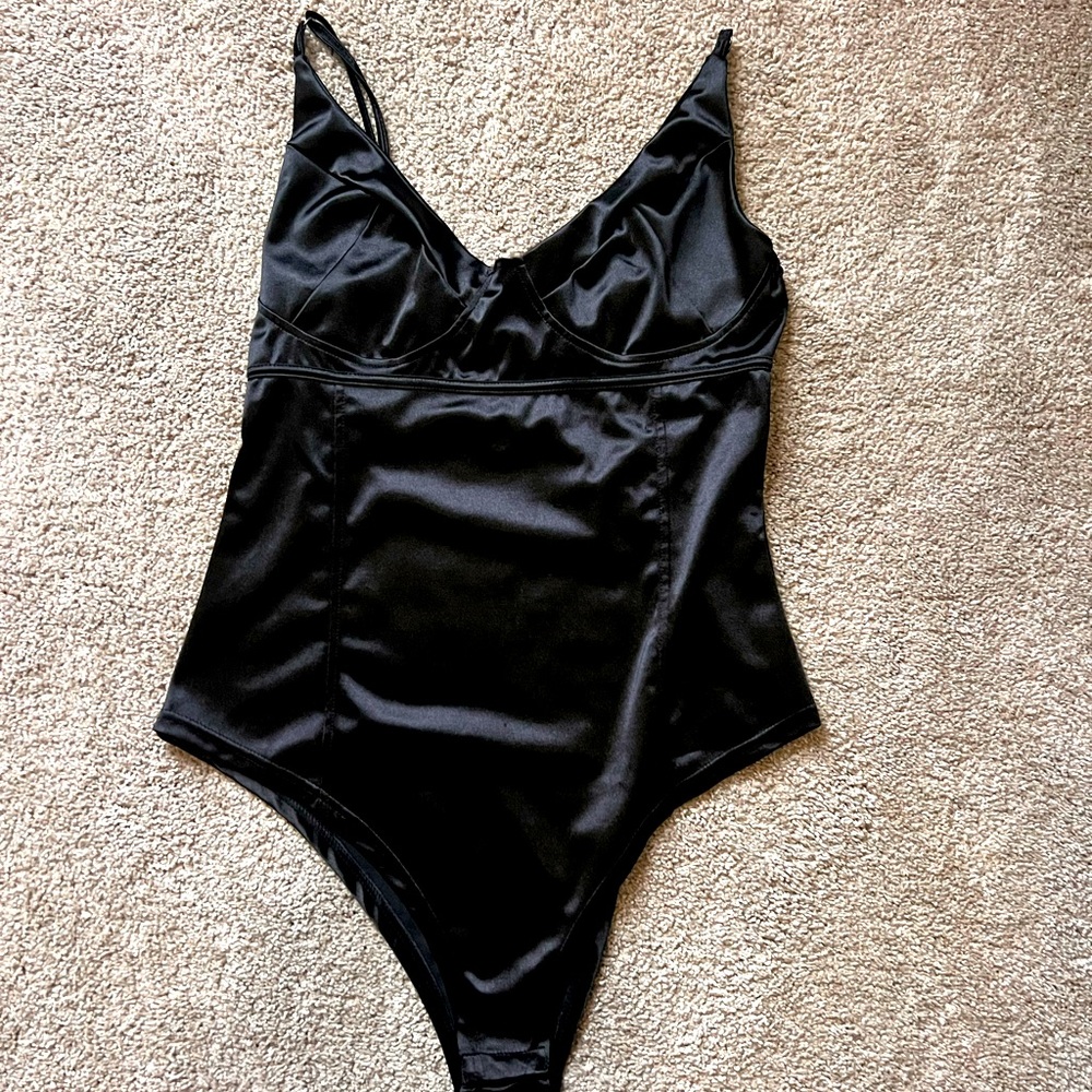 Amazon Satin Corset Bodysuit